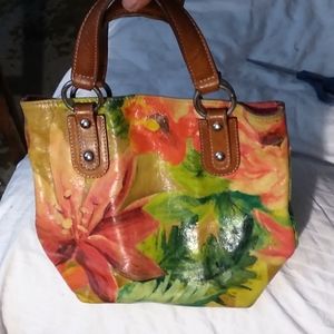 Maurizio Taiuti hand painted satchel